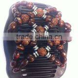 2015 Fashion Magic Hair Comb XP-CM-1009 Plastic Wooden Beaded Magic Hair Comb Costume Twins Hair Comb Sets Factory Price thumbnail-3