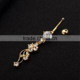 Navel Belly Ring Minimalist Pot Leaf Button Fashion Body Piercing Jewelry thumbnail-2