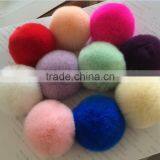 YR638 Cheap Real Fur Pom/Genuine Rex Rabbit Fur Pom Pom/Cute Fur Accesory thumbnail-1
