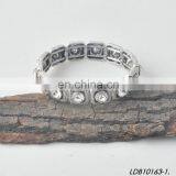 Antic Gold Silver Crystal Stretch Bracelet thumbnail-3