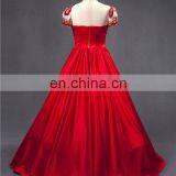 Unique Design High Tulle Neck Ball Gown Beaded Muslim Prom Dress With Cap Sleeve thumbnail-6