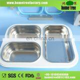 Stainless Steel 3 Compartment Insulated Lunch Box With Leakproof Silicone thumbnail-5