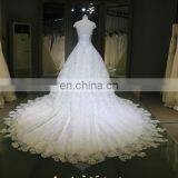 2017 Chins Supplier Sweetheart Long Lace Cathedral Loyal Train Wedding Dress for Bridal thumbnail-4