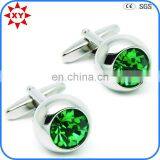 Customizable Blue Classic Cufflinks With Rhinestone thumbnail-2