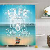 Unique High Quality Fabric No Liner Needed Printed Shower Cutains thumbnail-6