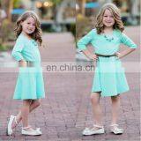 2019 Mother And Daughter Half Sleeve Dresses Family Princess Light Green Mother Daughter (this Link for WOMAN) thumbnail-2