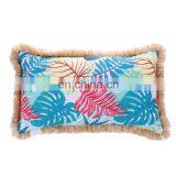 Hot Sell Tropical Outdoor Leaf Pillows Green Leaves Printing Outdoor Furniture Sofa Pillow Case thumbnail-2