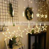 2.5M LED Star Shaped Curtain Lights Christmas Garland 220V String Fairy Lamp Wedding Holiday Party Decoration thumbnail-3