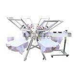 Micro Adjustable 4 Colors 4 Stations Full T-shirt Rotary Silk Screen Printing Garment Screen Printing t Shirt Machine thumbnail-3