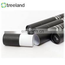 Black Cardboard Poster Tube Round Packaging Postal Mailing Tube With Silver Stamping thumbnail-5