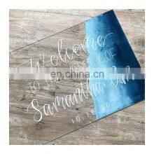New Design Clear Acrylic DIY Blank Sign Board Table Sign Stand Wedding Invitation Card thumbnail-3