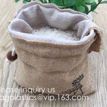 Drawstring Jute Bag Burlap Shopping Bag New Style Small Colorful Plaid Drawstring Bag,Personalised Small Hemp Jute Draws thumbnail-2
