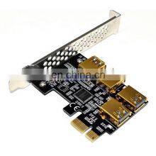 Pci-e 1x Riser Card Pcie 1 To 4 Usb 3.0 Port Slot Expansion Card Adapter Multiplier 1 To 4 Pcie Splitter For Gpu Graphics Cards thumbnail-4