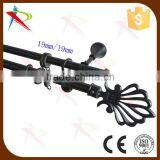 100% Non-rust Durable Double Curtain Bracket/ Wall Pole Brackets /black Double Curtain Bracket thumbnail-3