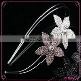 Wholesaler Fashion Women Metal Crystal Flower Charm Hairband for Wedding thumbnail-1