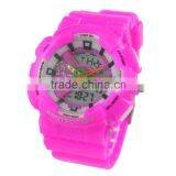 LP1369 Hot Product Stainless Steel Case Back Dual Time pu Bracelet Watch thumbnail-3