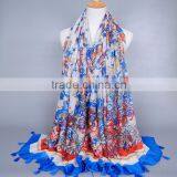 Best Selling Fresh Color Paisley Print Cotton Hijab Scarf Women thumbnail-1
