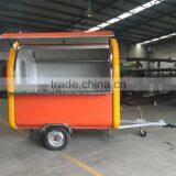 7.6*5.5ft Yellow and Orange Food Van/Street Food Vending Cart For Sales,Hot Dog Cart/Mobile Food Trailer With Big Wheels thumbnail-5