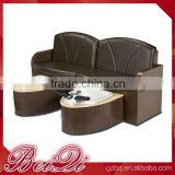 Graceful wooden pedicure spa chair foot spa massage with fiberglass washing basin