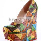 3 Color New Fashion Half Close Shoes Wedge Pumps Women High Heel Platform Shoes Pumps Lady Girl thumbnail-6