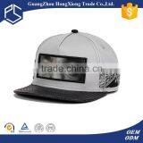 Leather Peaked Sublimation Flat Front Imitation Caps for Men thumbnail-2