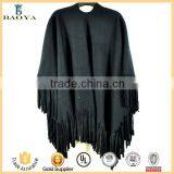 Fashion Factory Price Premium Lady Black Polyester Lace Shawl thumbnail-2