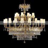 Antique Big Copper Chandelier Lamp for Lobby Decor thumbnail-1