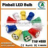 Red Light Pinball T10 Wedge #555 AC/DC 6.3V