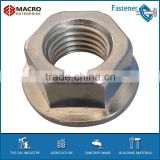 mild steel hex nuts with toothed flanged surface