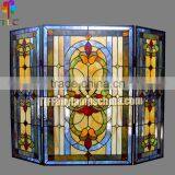 P-12 Tiffany Style Panel Tiffany Stained Glass Fireplace Wholesale Tiffany Lamps Lighting thumbnail-2