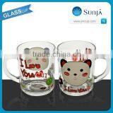 Cartoon Glass Cup With Handle Kinds Favor Glass Mug Cup With Handle thumbnail-1