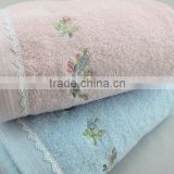 cheap cotton plain embroidery small terry hand towels wholesale with embd