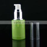 Special Painted Green Cosmetic Glass Bottle With Silver Pump thumbnail-2