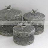 110579WE-Metal Mesh Flower Storage Basket