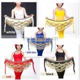 2016 Popular Cheap Women Belly Dance Coin Scarves Sequin Belly Dance Hip Scarf for Sale thumbnail-1