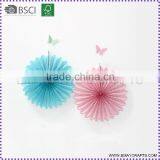 Decorative Handmade Hanging Tissue Paper Fan Wholesale