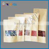 Asuwant Custom Make Paper Stand up Pouch Zipper 70g With Clear Window 1kg Wheat Flour Bag