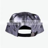 5 Panel Embroidery Patch Leather Skull Hats thumbnail-5