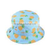 Custom high quality cheap fruit print pattern bucket hat for adult