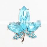 Fashion DIY Snap Button Jewelry Crystal Maple Leaf Snap On Jewelry