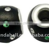 Handmade Indonesia Beads, with Brass Core, Round, Black, about 13x12mm, hole: 4mm(IPDL-A010-44)