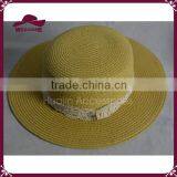 100% Paper Ladies Summer Hat Straw Boater Hat With Lace Quality Choice thumbnail-2