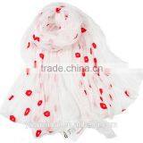 Embroidery Lips Beach Larger Size Scarf 200*145cm thumbnail-4