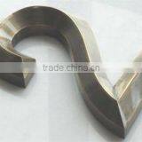 3D Brass Reverse Channel Letters