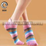 Pink Stripe Cotton Socks Crew Socks Ankle Socks