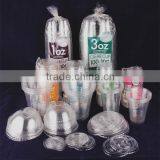 PET Clear Disposable Plastic Cup With Logo Dome Lids Plastic Pet Cup Manufacturer thumbnail-1