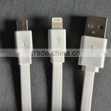 Hot Sale High Speed 2 in 1 Flat Noodle USB Date Cable For IOS 8 Pin & Android thumbnail-6