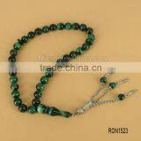 Green Tiger Eye Tesbih 10MM Islam Rosary Tasbeeh Tespih Bead Muslim Bracelet Prayer Beads Quality Choice thumbnail-1