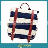 Naval Stripe Restoring Backpack,England College Student Canvas Bag,Shool Shoulder Bag thumbnail-1