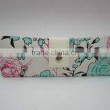 Flower Pattern Fabric Aluminum Hand Made Reading Glasses Case
